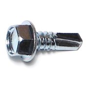 MIDWEST FASTENER Self-Drilling Screw, #14 x 3/4 in, Zinc Plated Steel Hex Head Hex Drive, 25 PK 62735